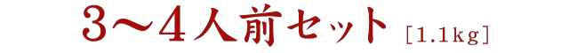 ３～４人前セット